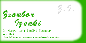 zsombor izsaki business card