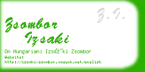 zsombor izsaki business card